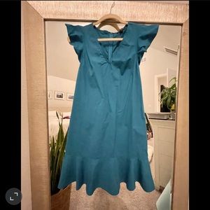 JCrew Blue Ruffle Midi Size 00